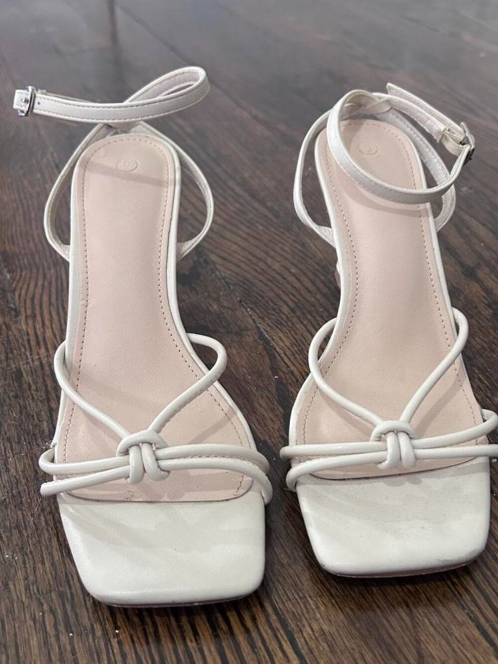 Women's White and Cream Sandals
